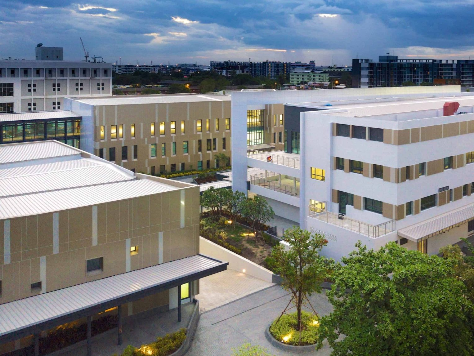 BASIS Bangkok school buildings and rooftop gardens